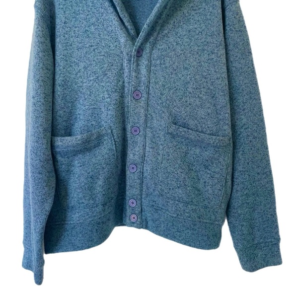 Mens Cardigan XL Light Blue Coastal Old Money Classic Minimalist Grandpa Sweater - Picture 5 of 16